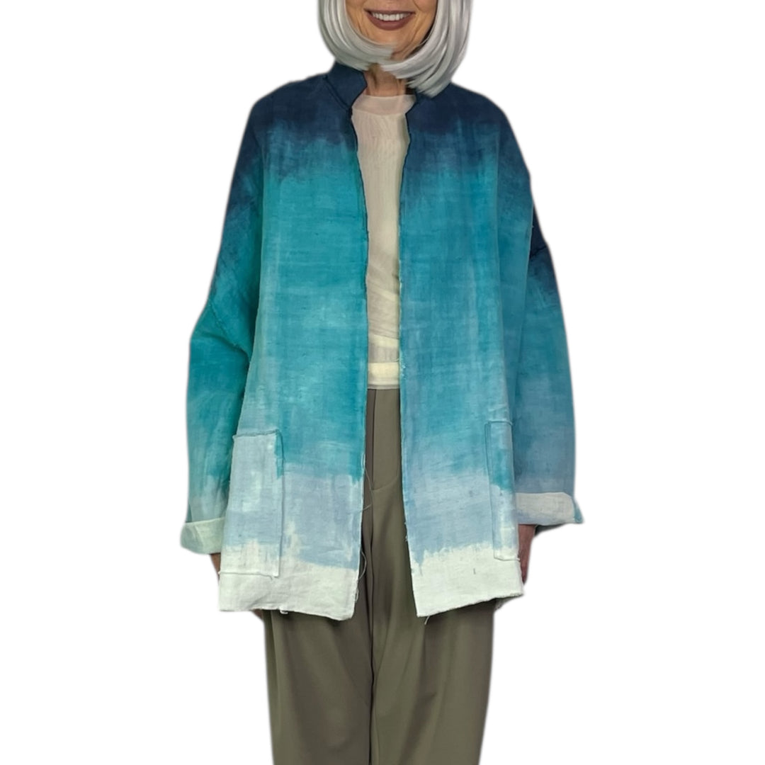 PAINTED HEMP JACKET - LONG