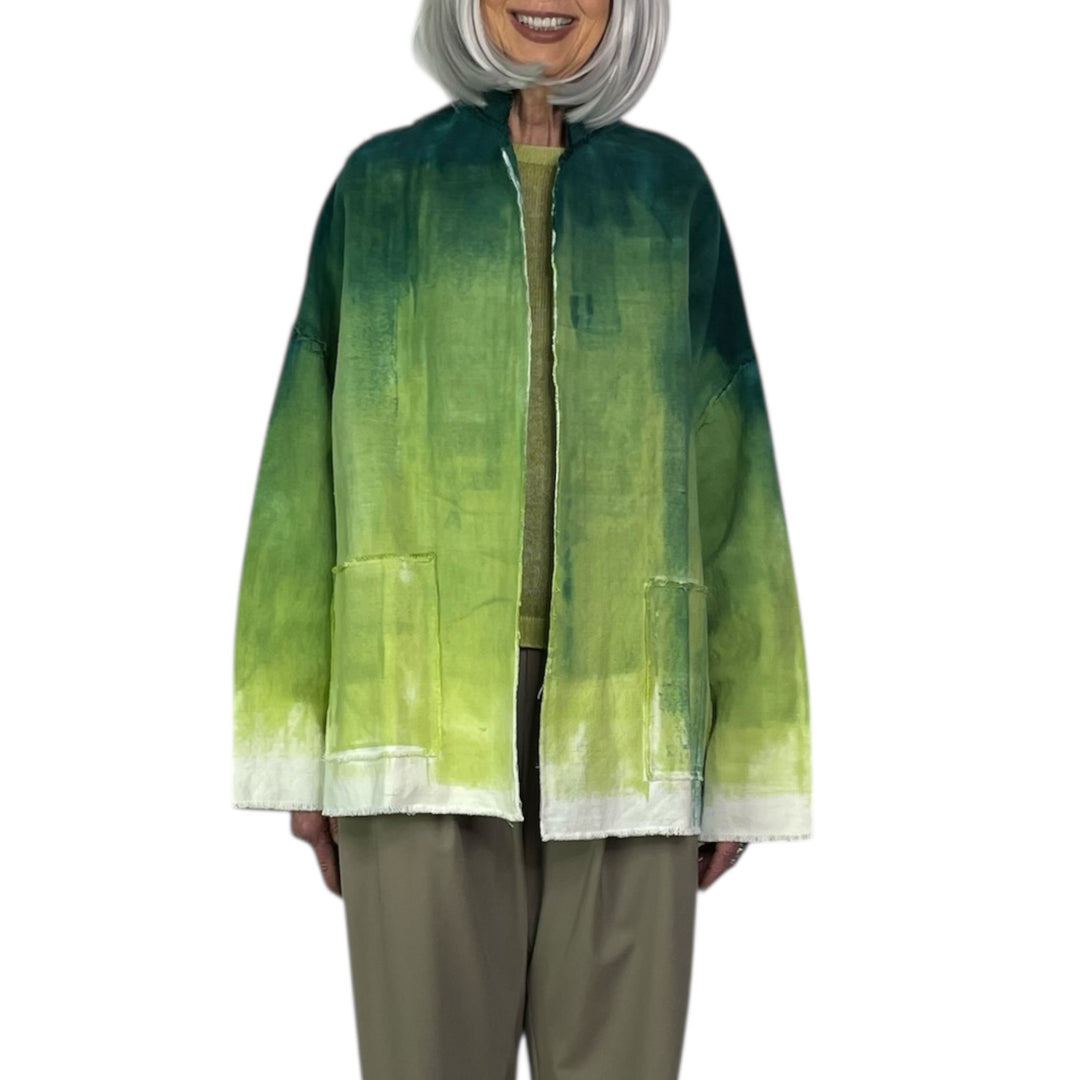 PAINTED HEMP JACKET - LONG