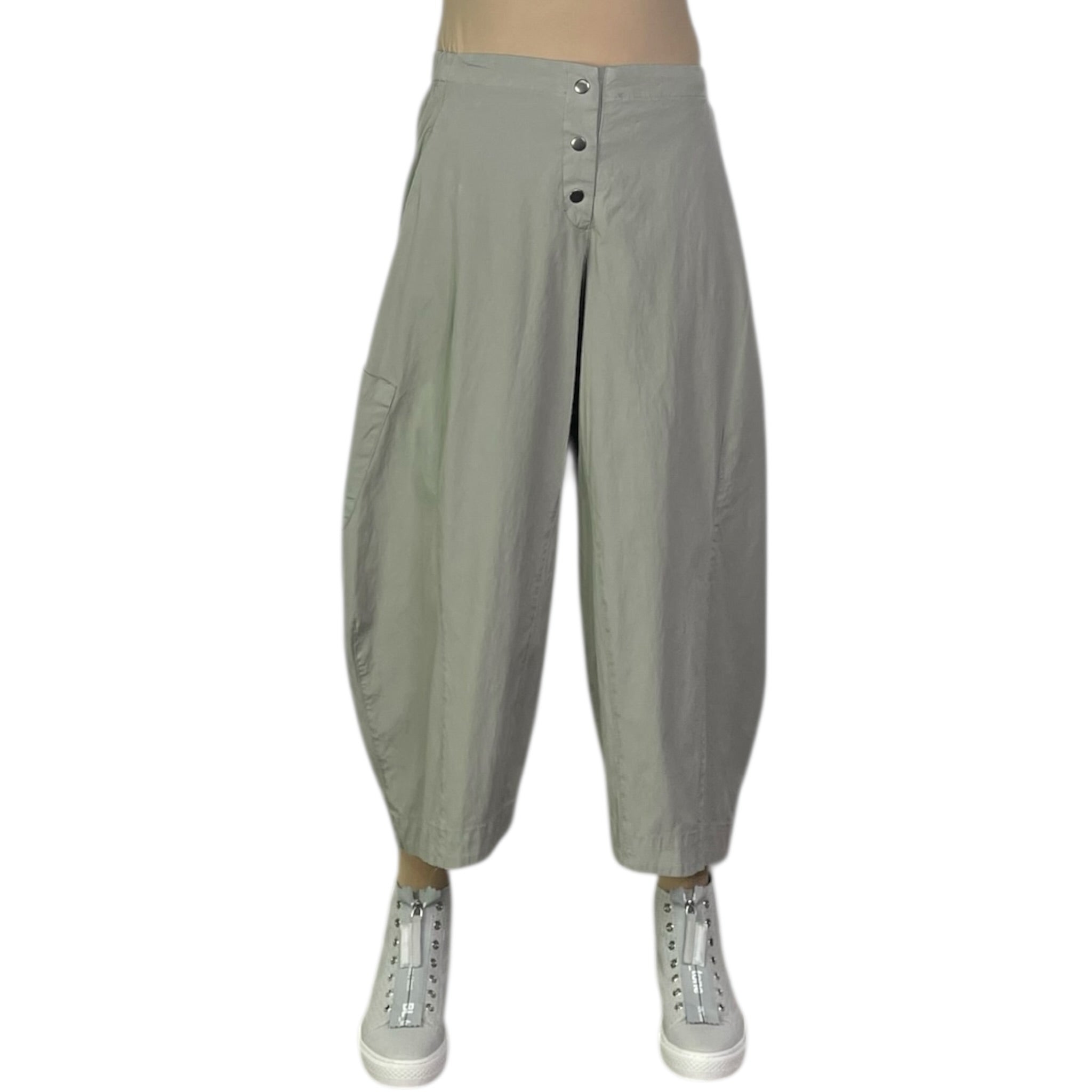 スラックス cruffin side snap  button cropped pants SNAP FRONT CROP PANT – MIO