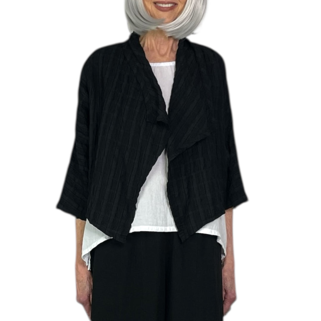  STRIPE CRINKLE SHRUG 