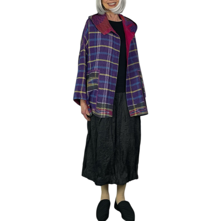 VINTAGE COTTON HOODIE PONCHO JACKET