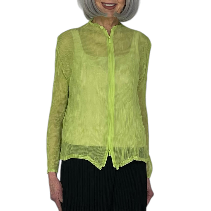 CHIFFON TWIST 2 ZIP JACKET