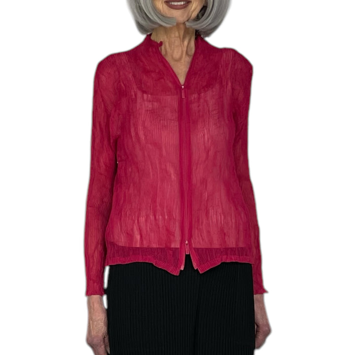 CHIFFON TWIST 2 ZIP JACKET