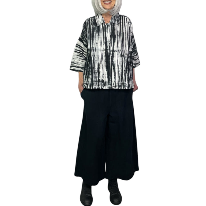 RIPPLE TUCK TIE DYE CROP JACKET