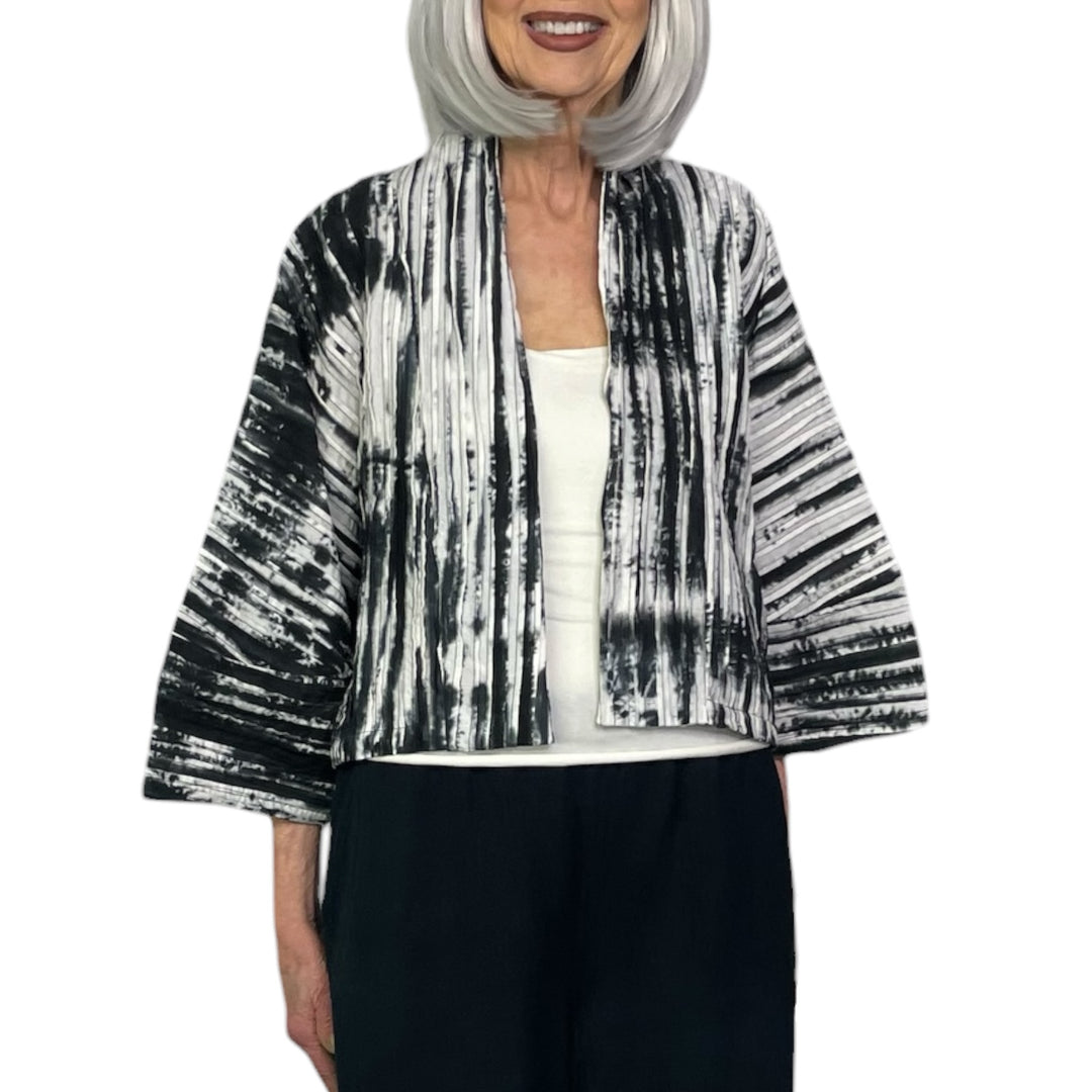 RIPPLE TUCK TIE DYE SHRUG