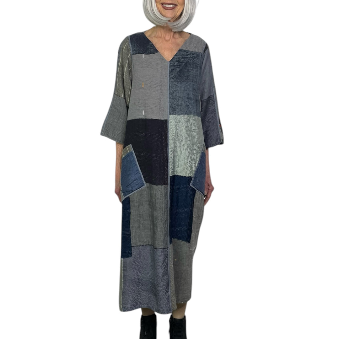 MOSAIC PATCH FLARE DRESS