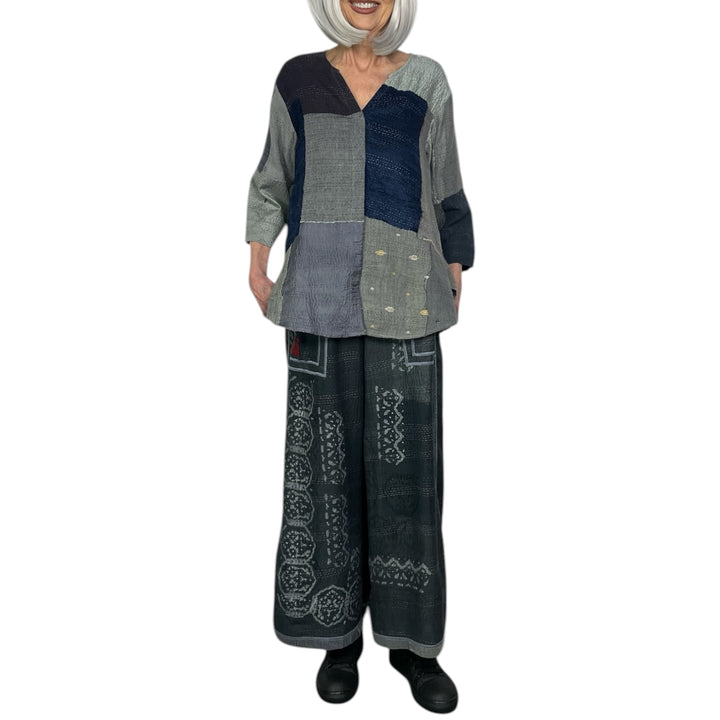MOSAIC PATCH WIDE LEG PANT