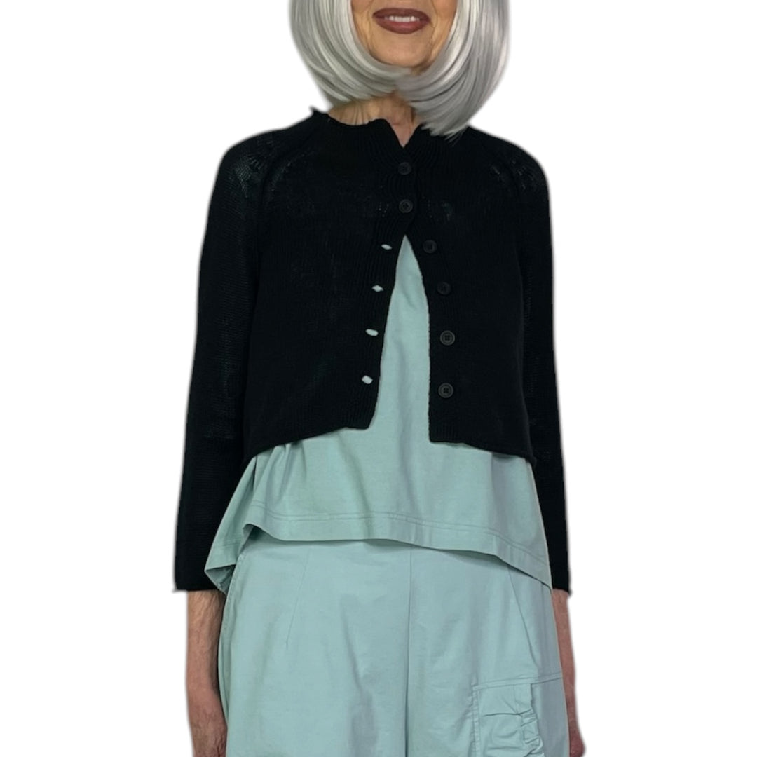 DOLMAN SLEEVE CROP CARDIGAN