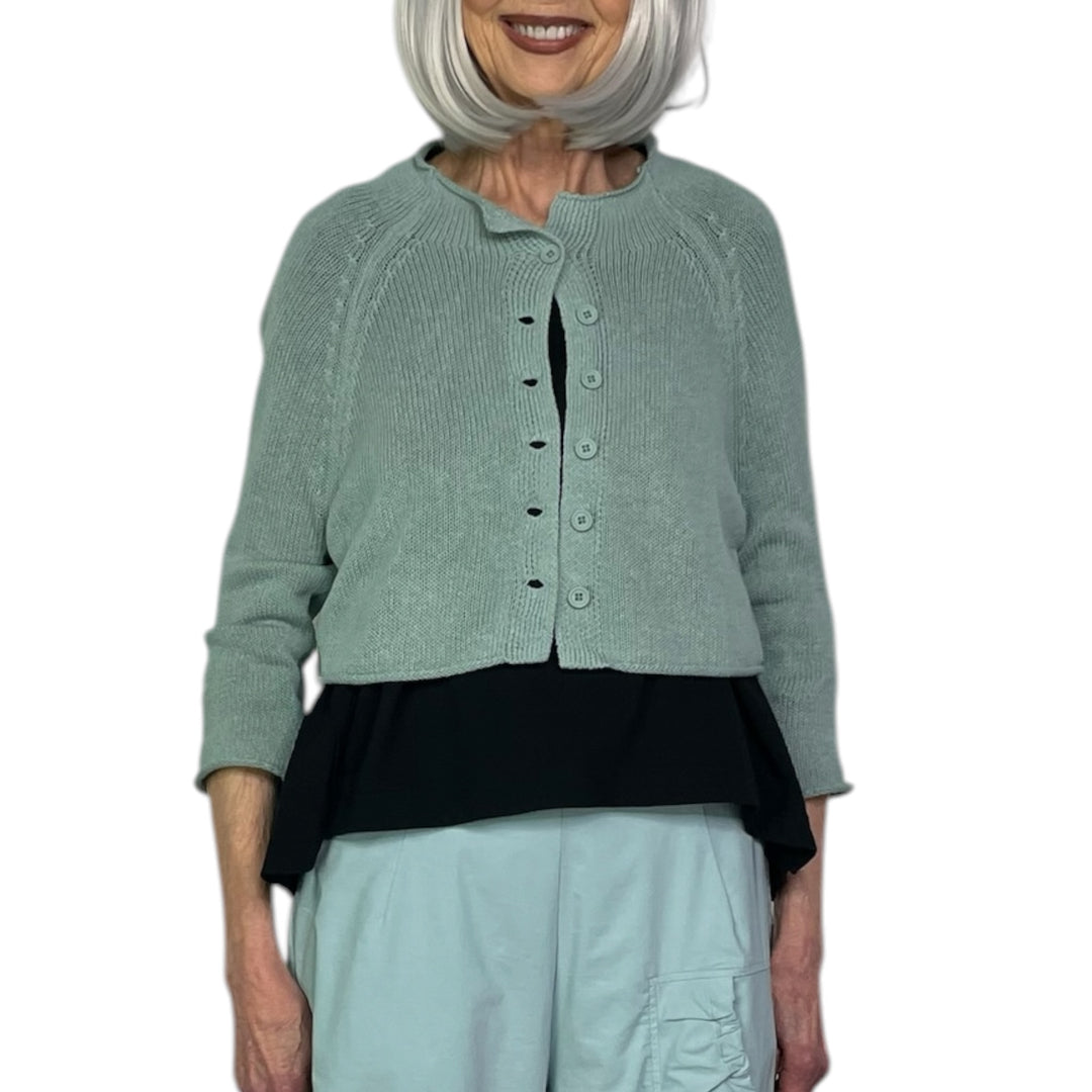 DOLMAN SLEEVE CROP CARDIGAN