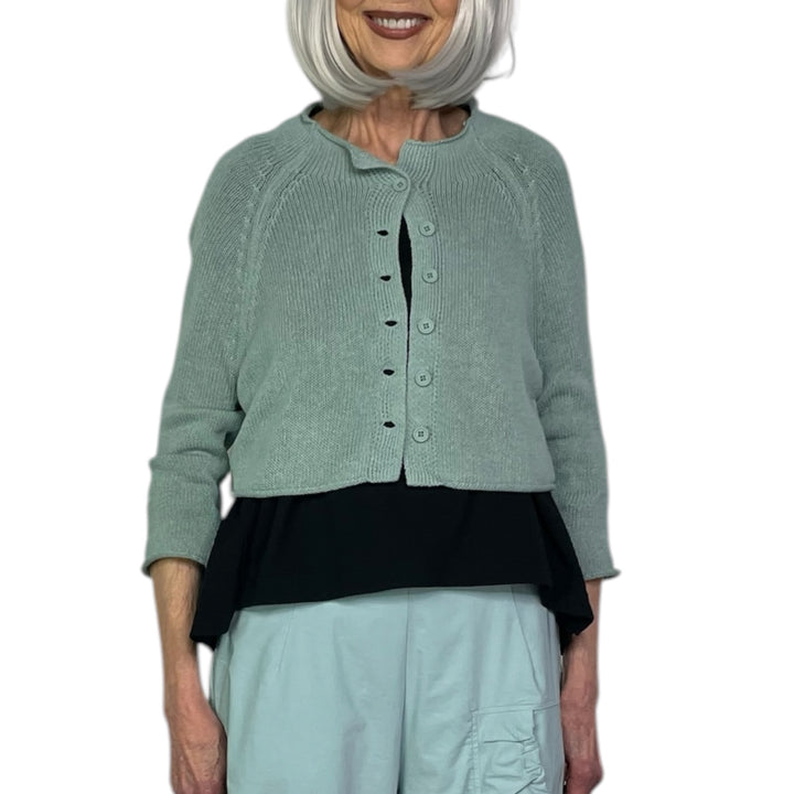 DOLMAN SLEEVE CROP CARDIGAN