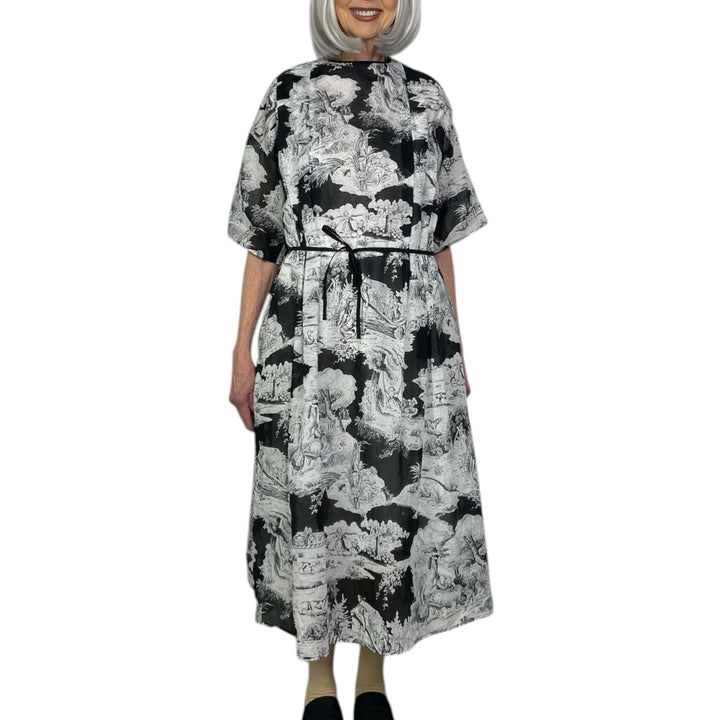 PRINTED VOILE DRESS