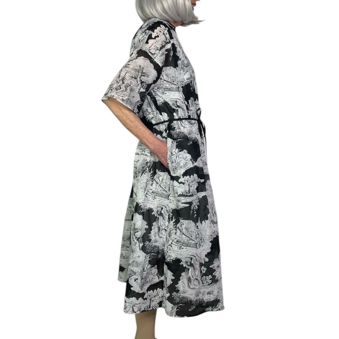 PRINTED VOILE DRESS