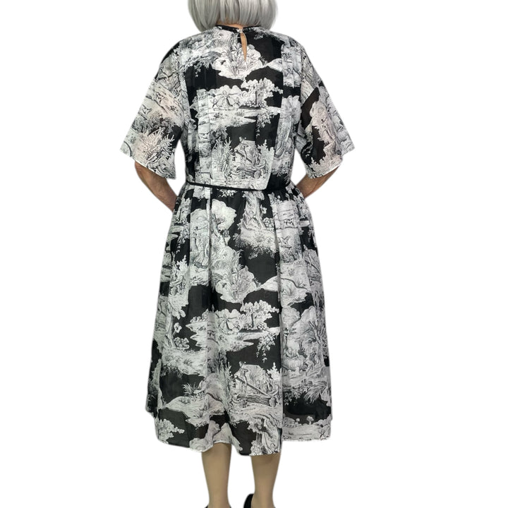 PRINTED VOILE DRESS