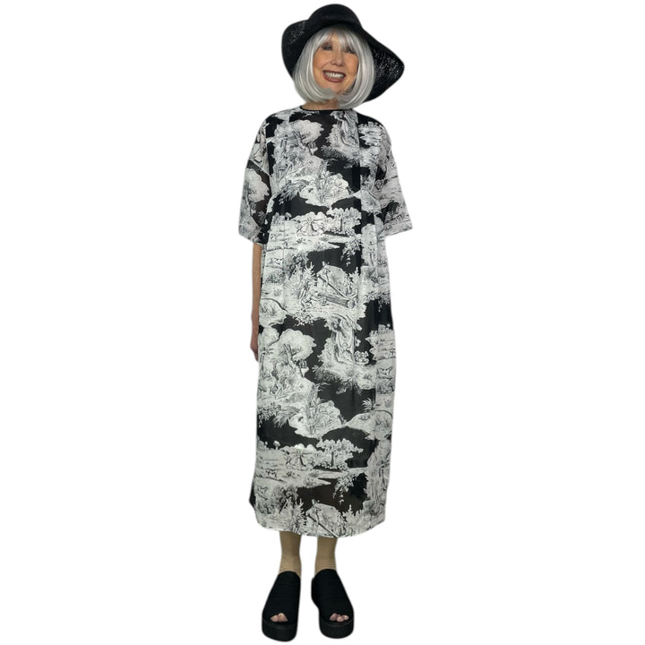 PRINTED VOILE DRESS