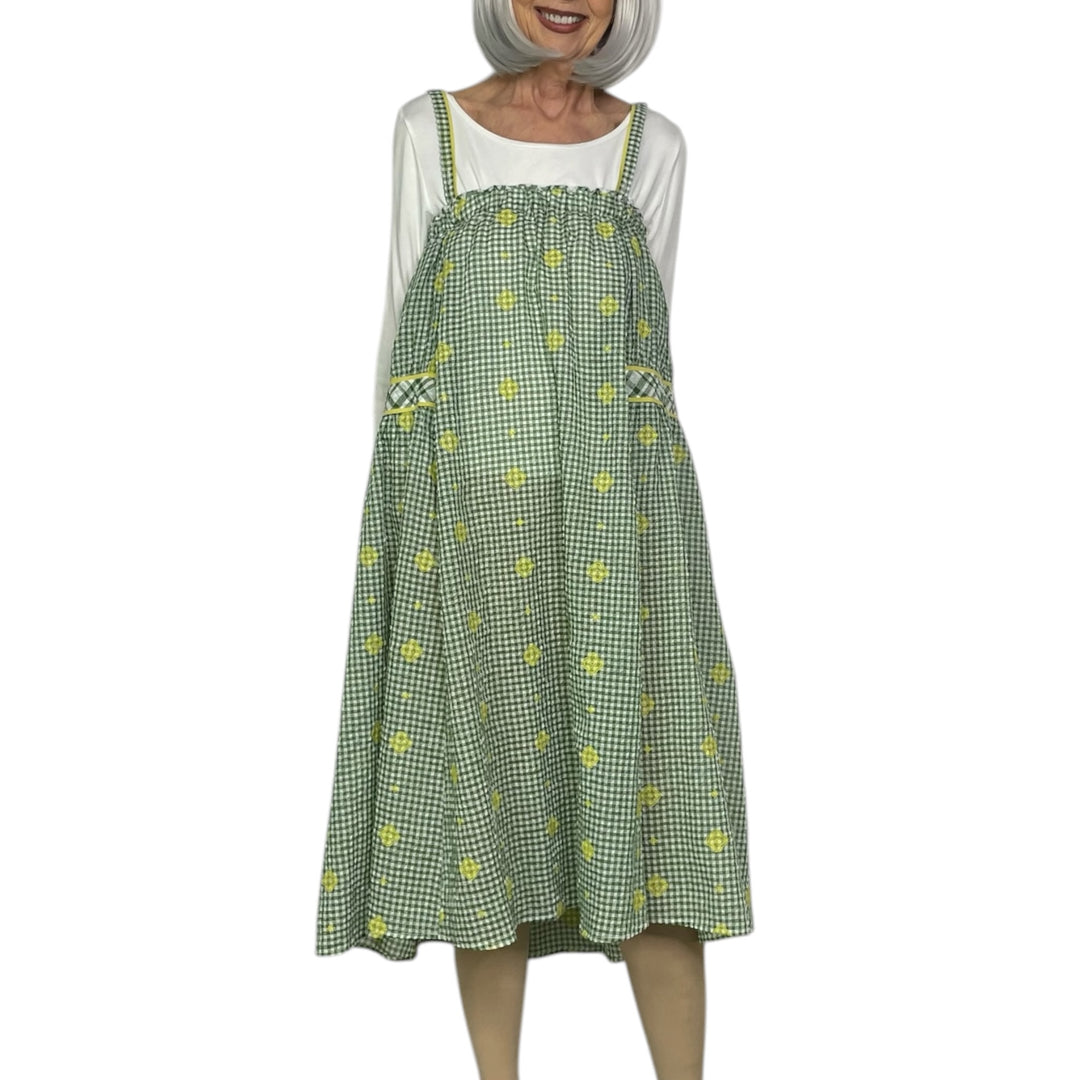EMBROIDERED SEERSUCKER SKIRT/DRESS