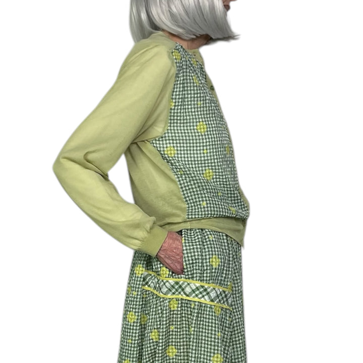 EMBROIDERED SEERSUCKER CARDIGAN