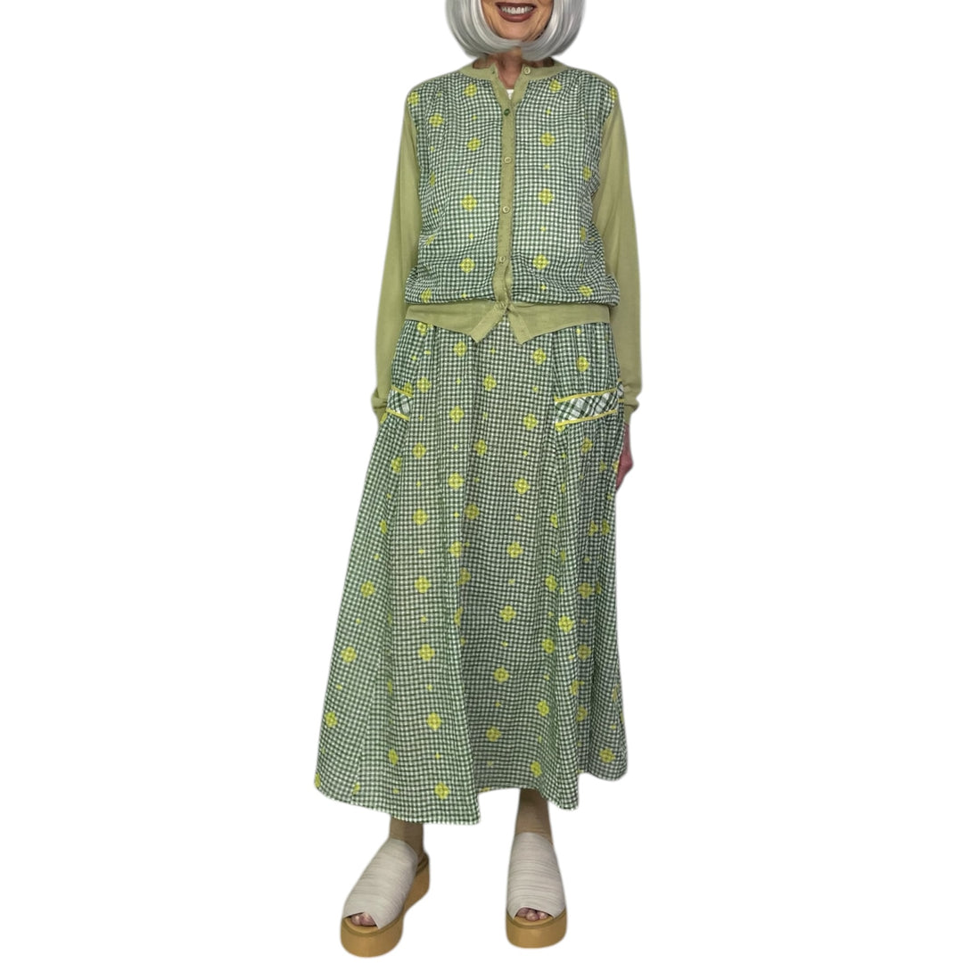 EMBROIDERED SEERSUCKER CARDIGAN