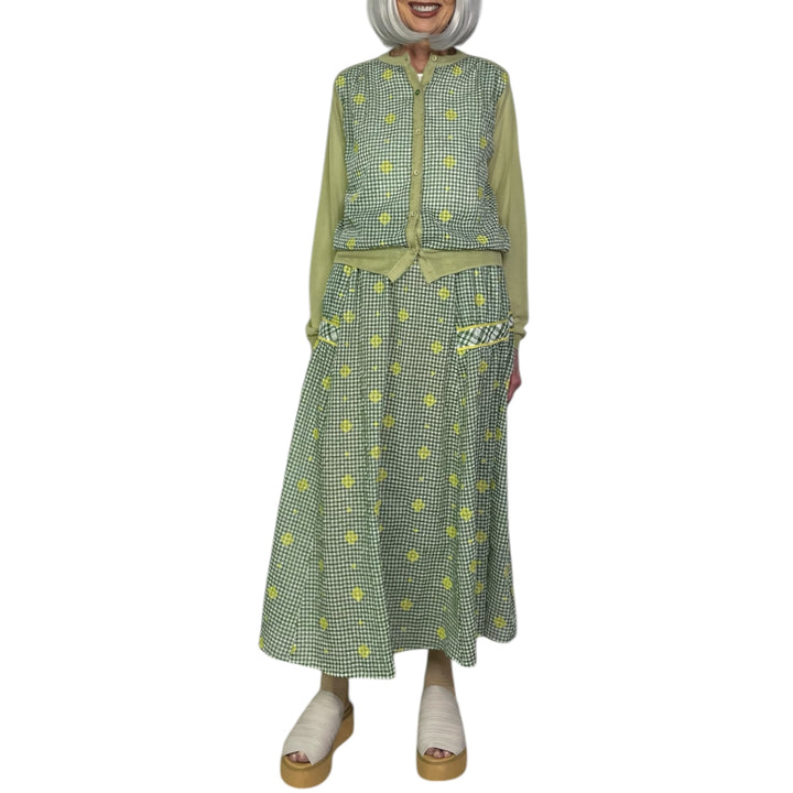 EMBROIDERED SEERSUCKER CARDIGAN