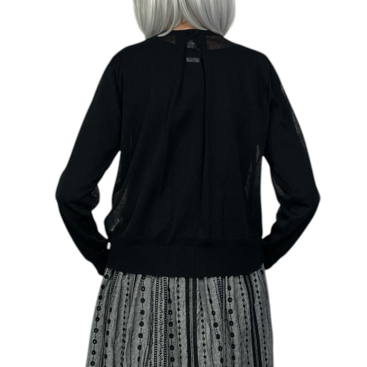 EYELET EMBROIDERED CARDIGAN