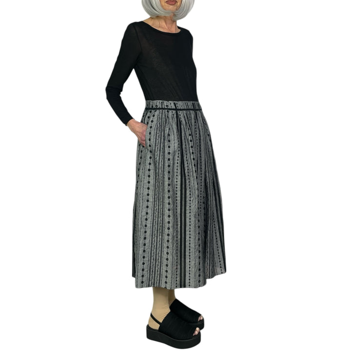 EYELET EMBROIDERED SKIRT
