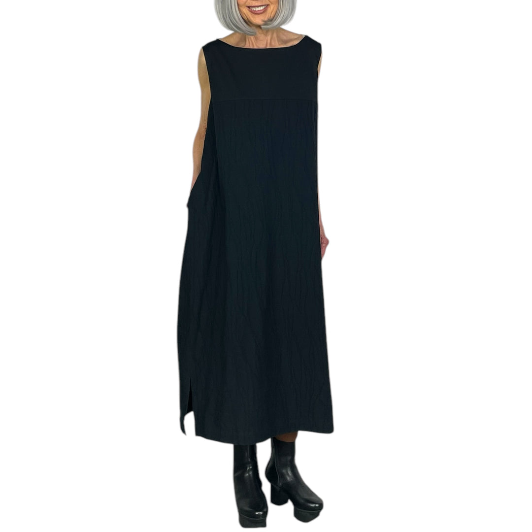 TEXTURED SLEEVELESS DRESS