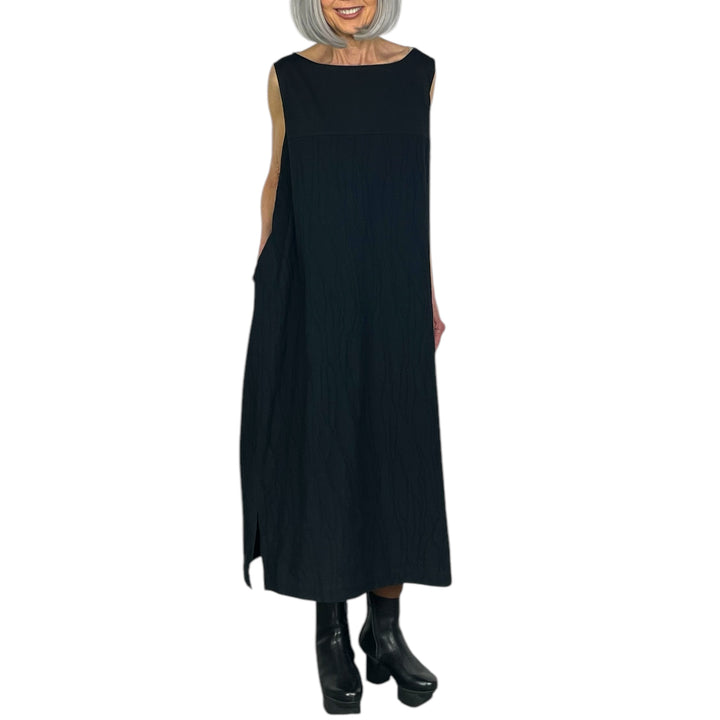 TEXTURED SLEEVELESS DRESS