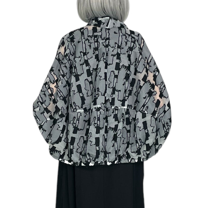 TEXTURED HI-LO ZIP JACKET