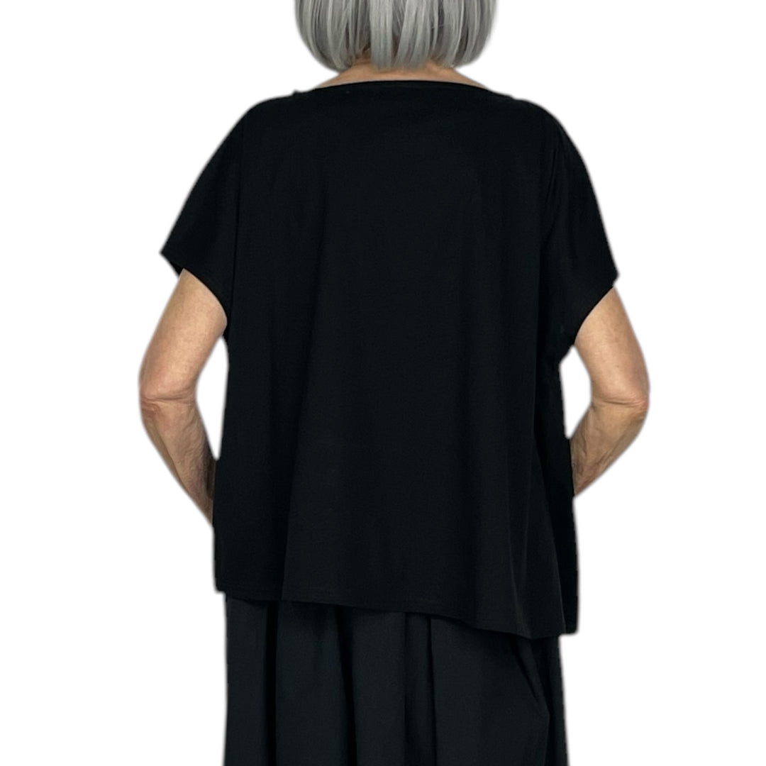 SCRAMBLE PRINT CAP SLEEVE TEE