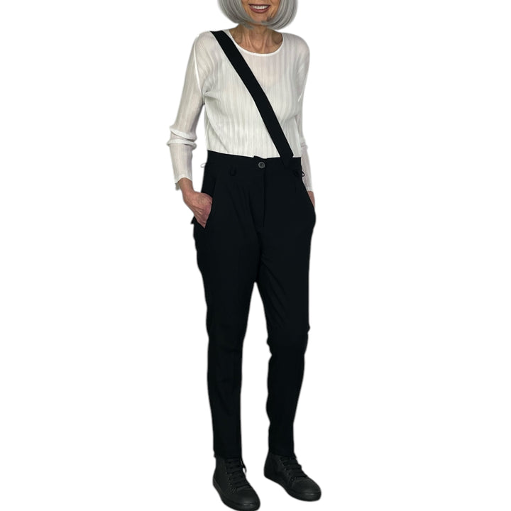SUSPENDER STRAP SLIM TROUSER