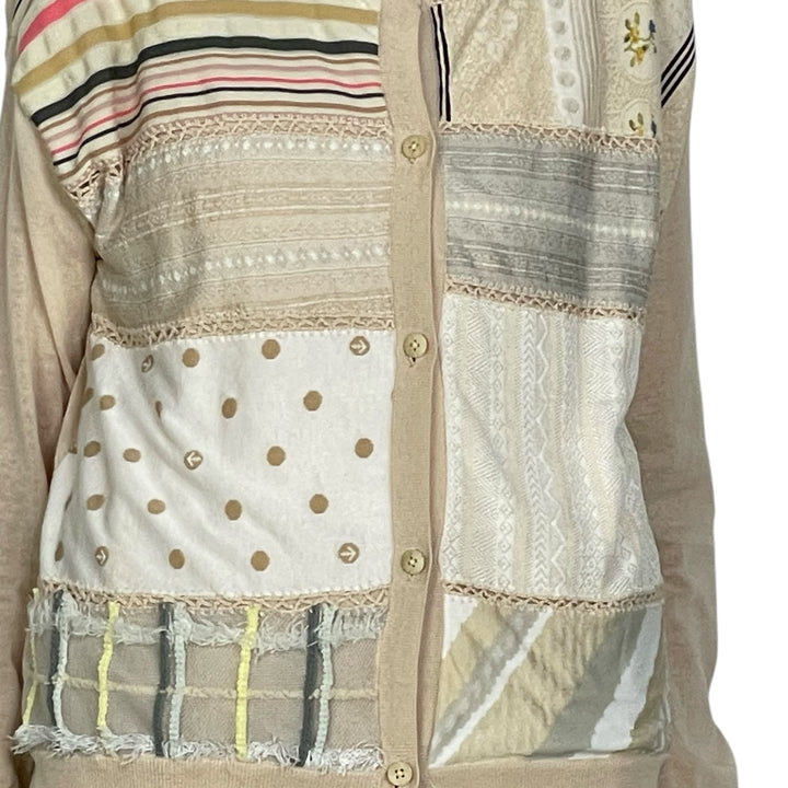 SOCK KNIT PATCHWORK CARDIGAN