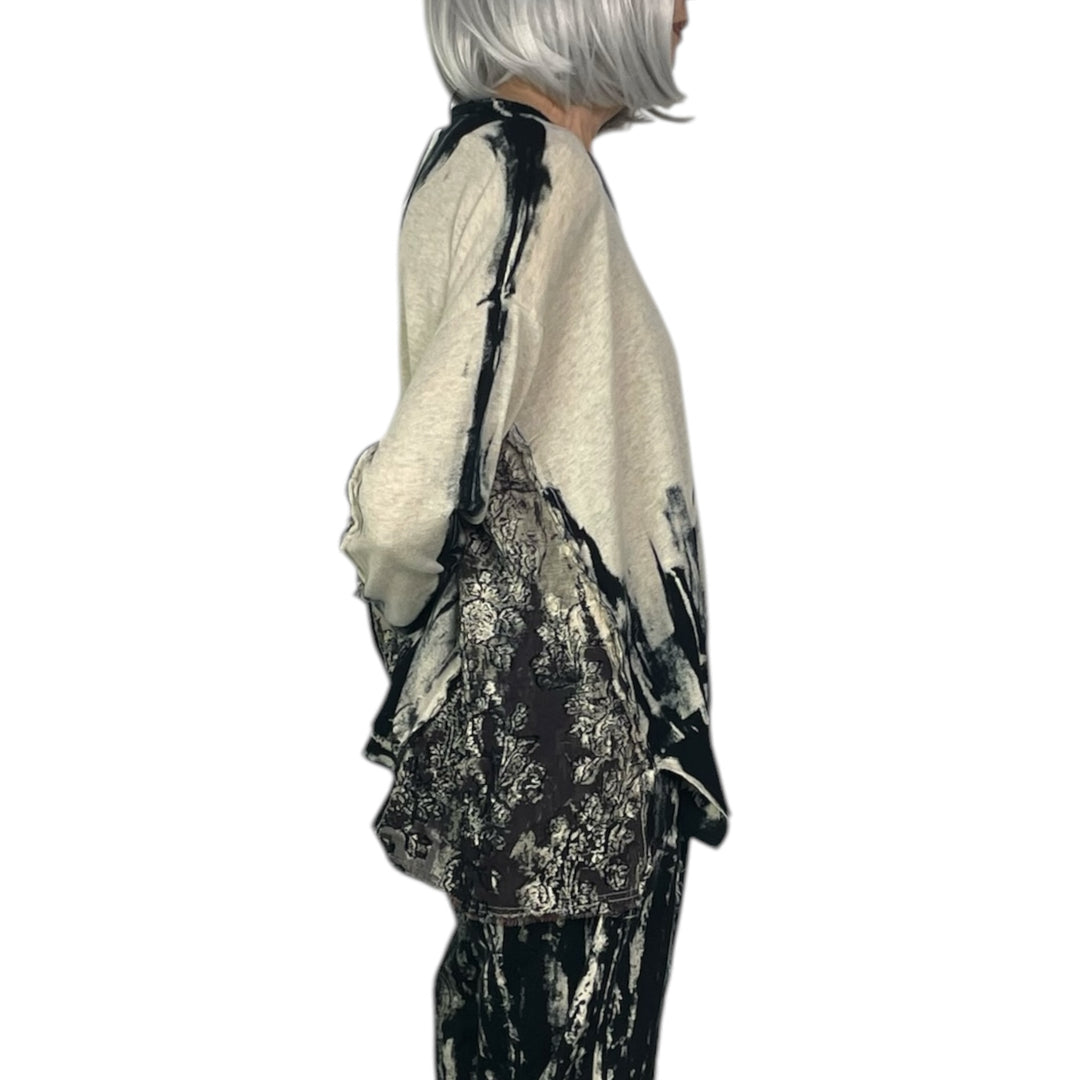 HAND PAINTED PULLOVER SWEATER
