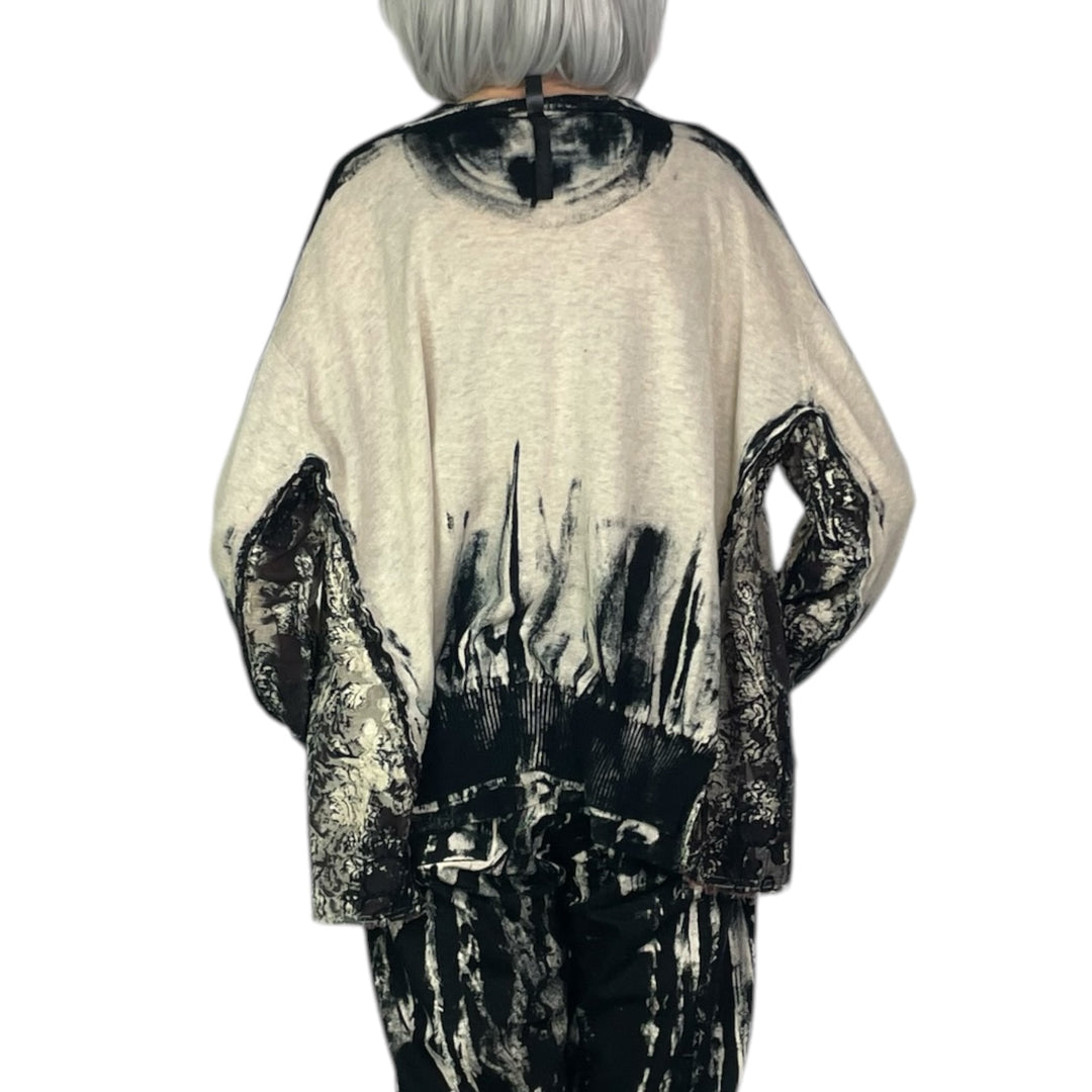 HAND PAINTED PULLOVER SWEATER