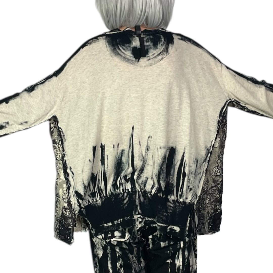 HAND PAINTED PULLOVER SWEATER