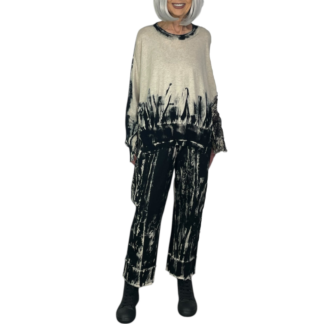 HAND PAINTED PULLOVER SWEATER