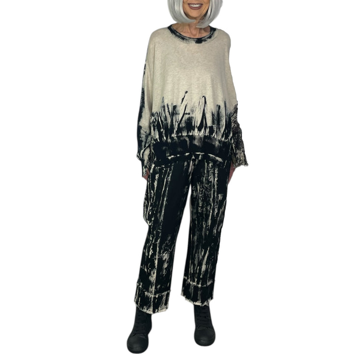 HAND PAINTED PULLOVER SWEATER