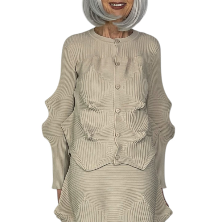 LINKAGE KNIT CARDIGAN