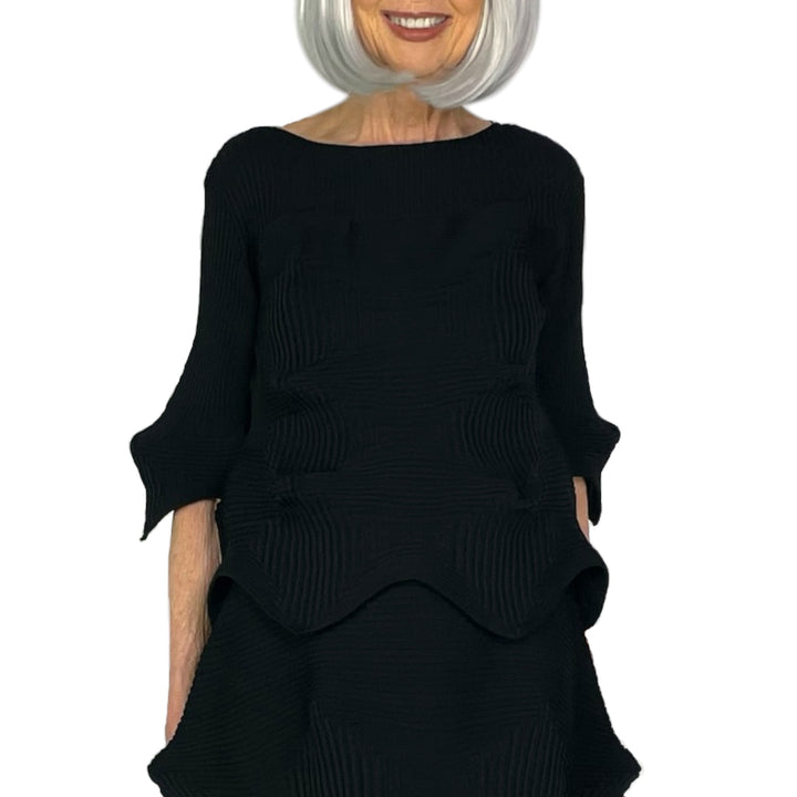 LINKAGE KNIT ELBOW SLEEVE TOP