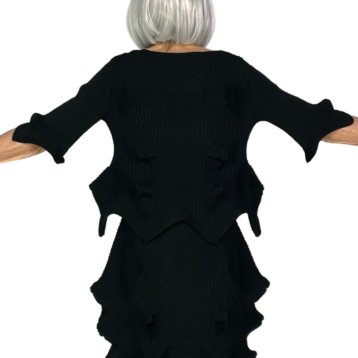 LINKAGE KNIT ELBOW SLEEVE TOP