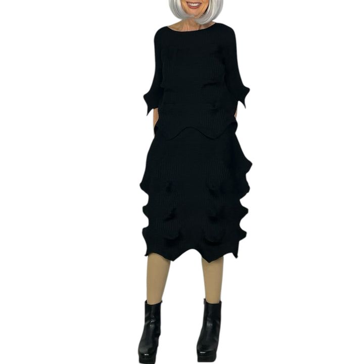 LINKAGE KNIT ELBOW SLEEVE TOP