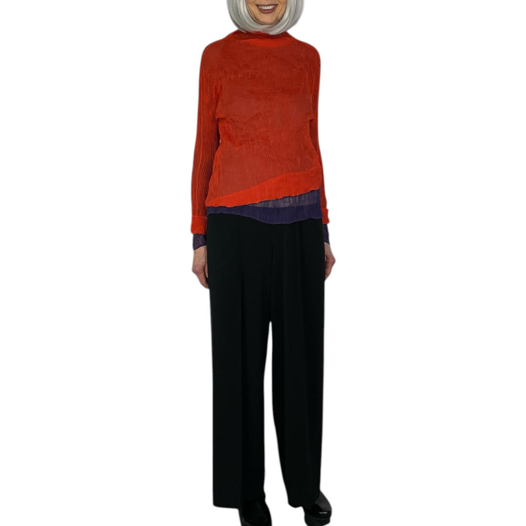 CHIFFON TWIST 2 HI-NECK TOP