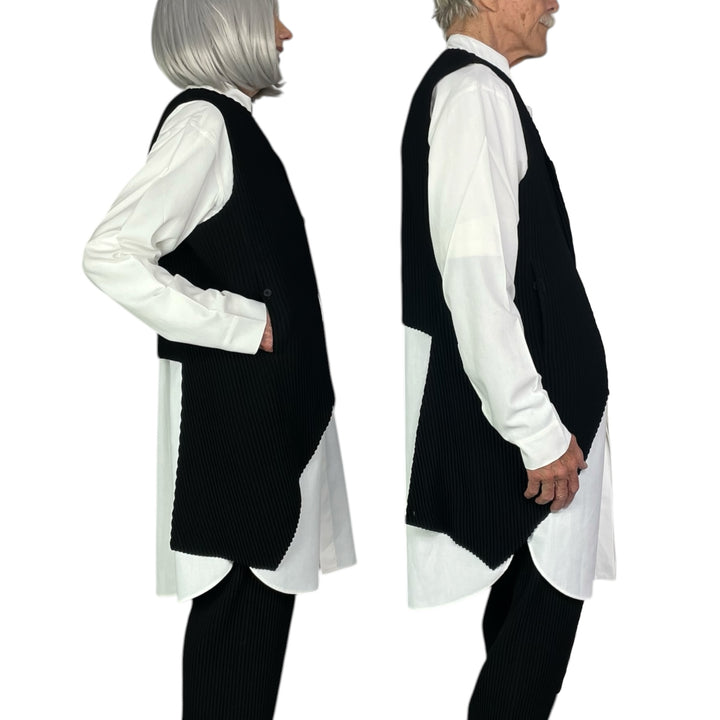 TUXEDO PLEATS VEST
