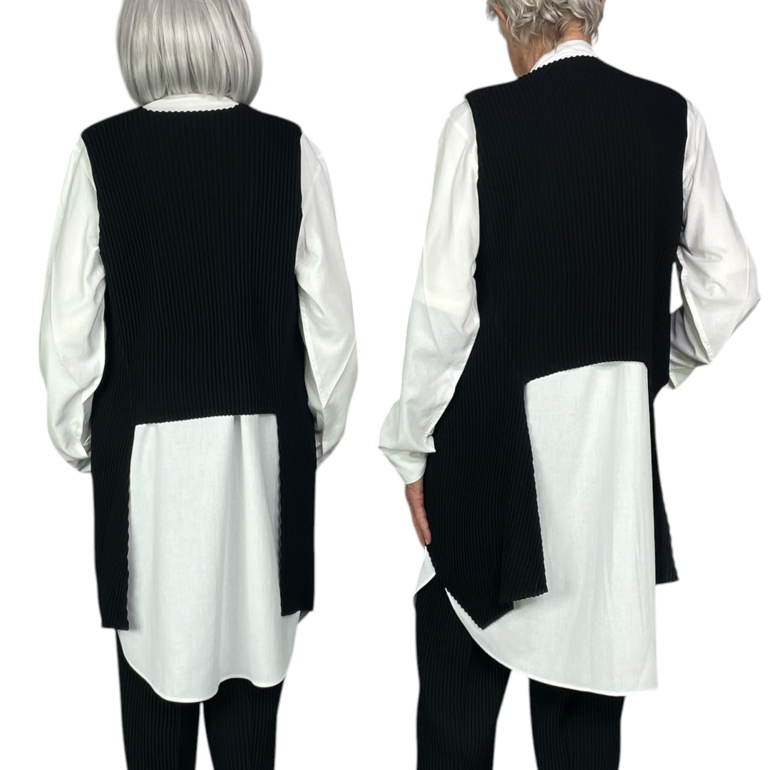 TUXEDO PLEATS VEST