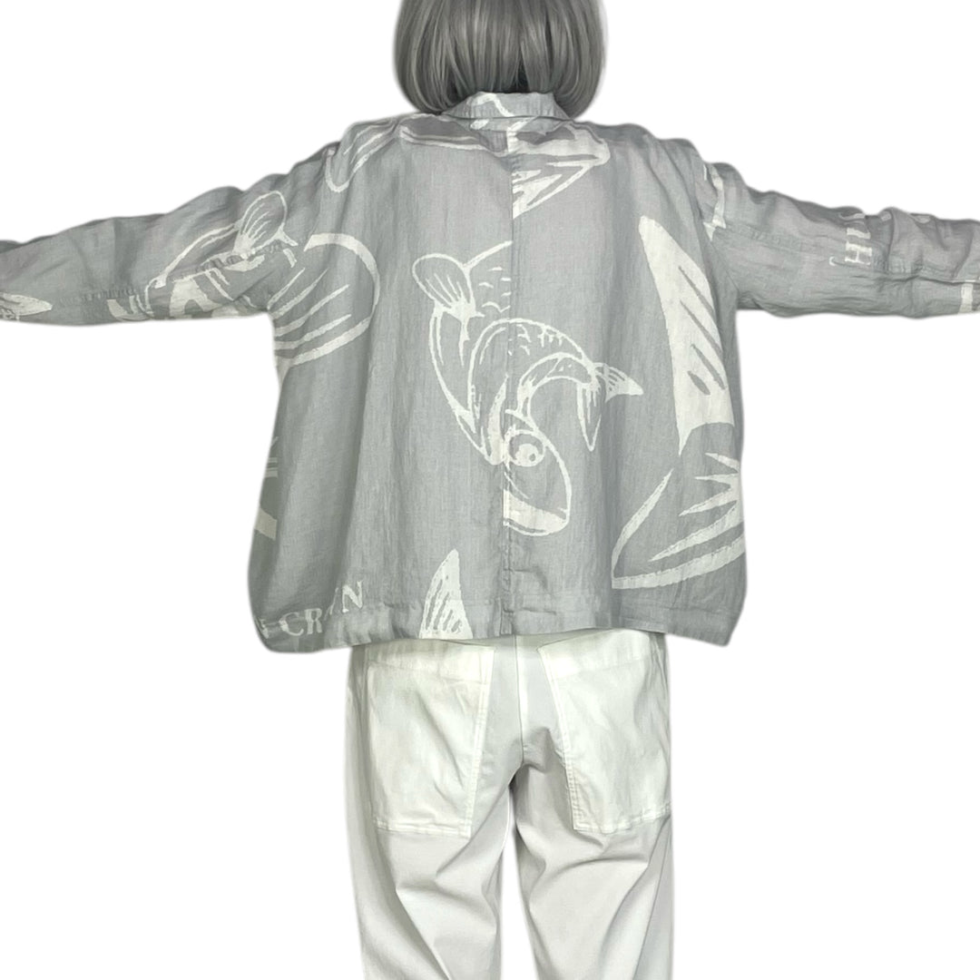 PRINTED LINEN JACKET