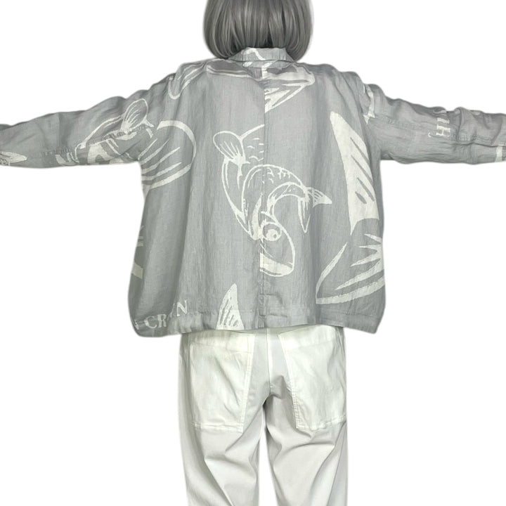 PRINTED LINEN JACKET
