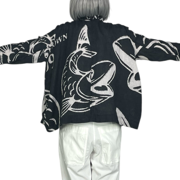 PRINTED LINEN JACKET