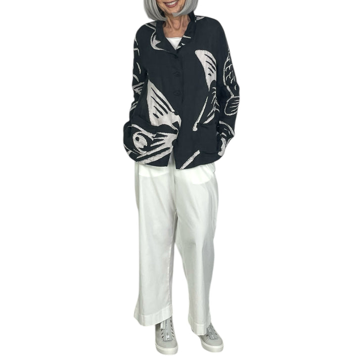 PRINTED LINEN JACKET