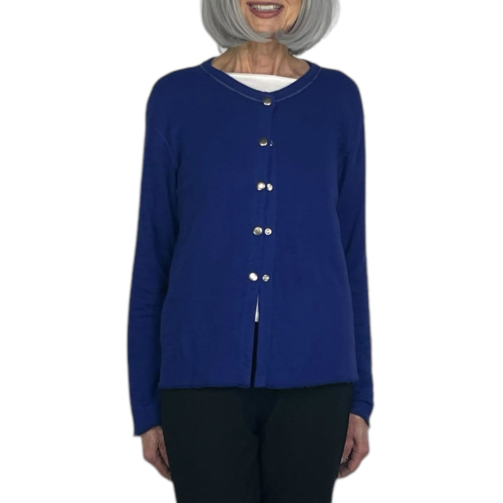 DOUBLE LAYER CROP CARDIGAN