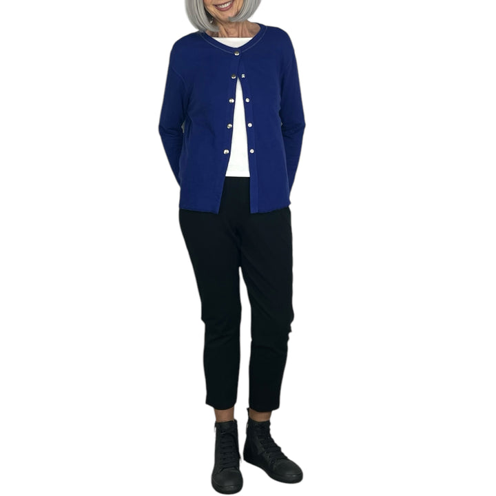 DOUBLE LAYER CROP CARDIGAN