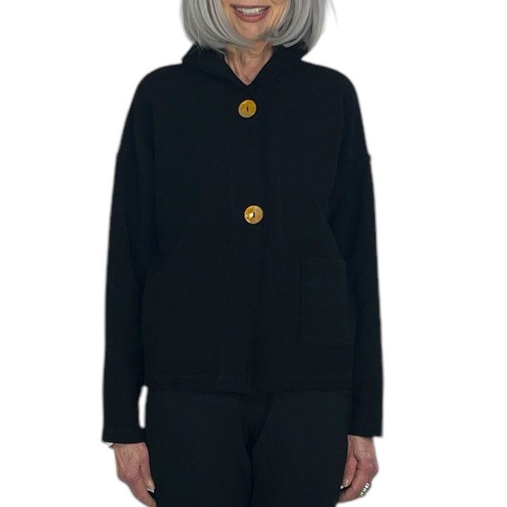 FUNNEL NECK COTTON CANVAS JACKET