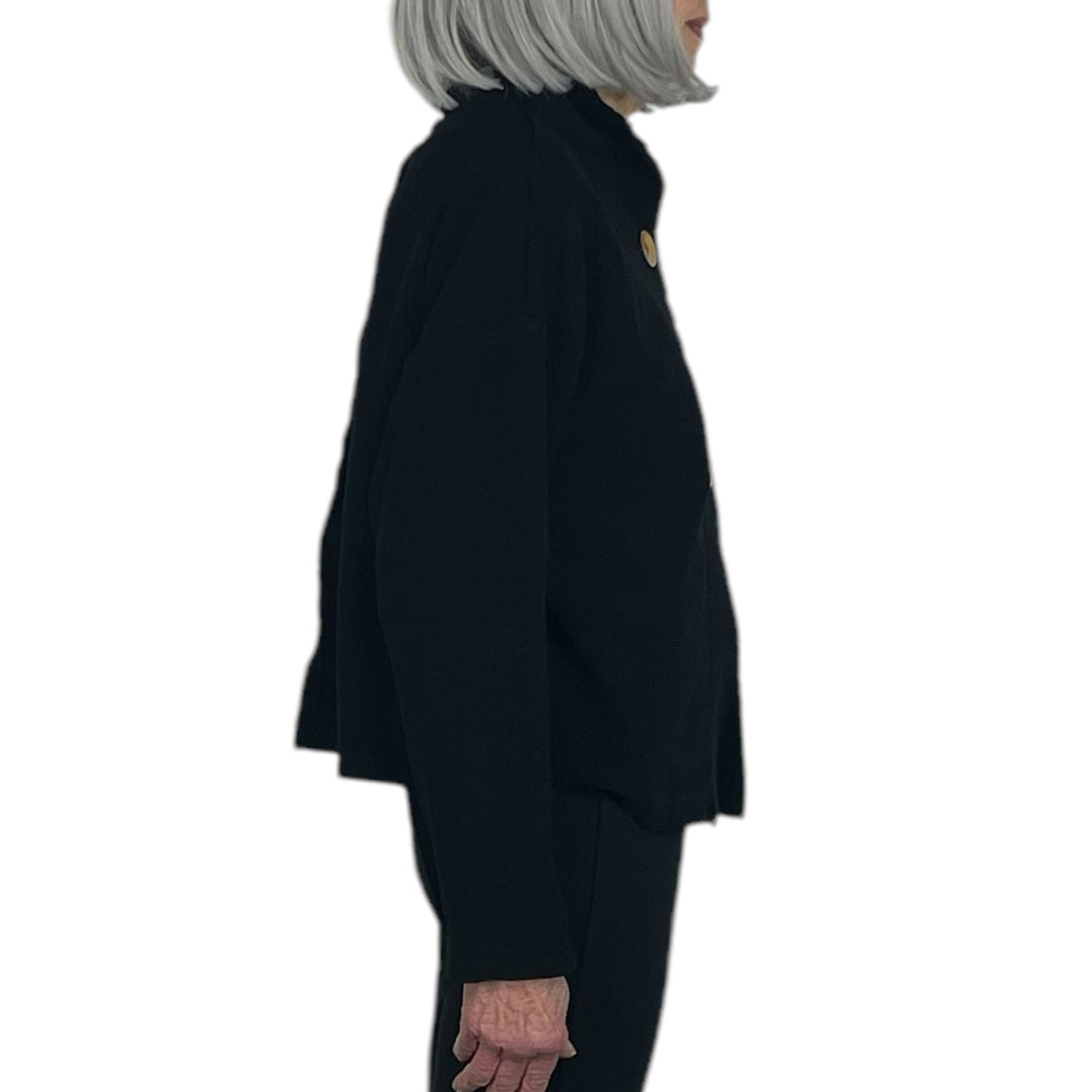 FUNNEL NECK COTTON CANVAS JACKET